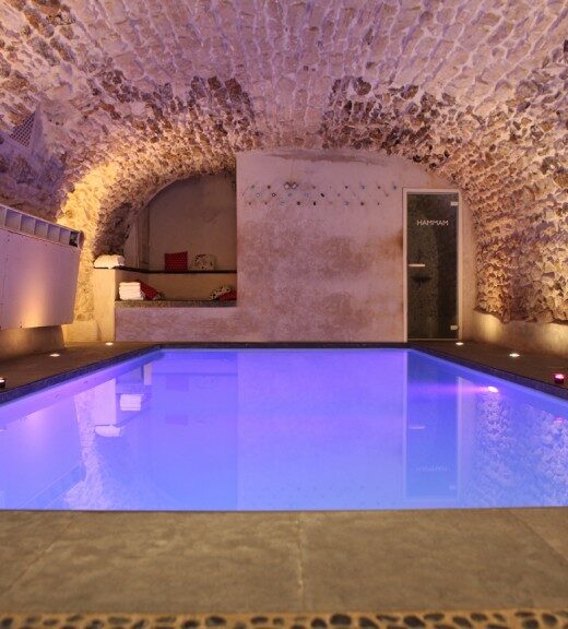 Accès au spa avec piscine Miriaform